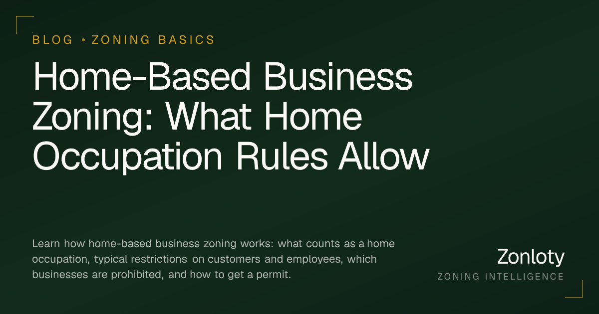 Home-Based Business Zoning & Home Occupation Rules | Zonloty
