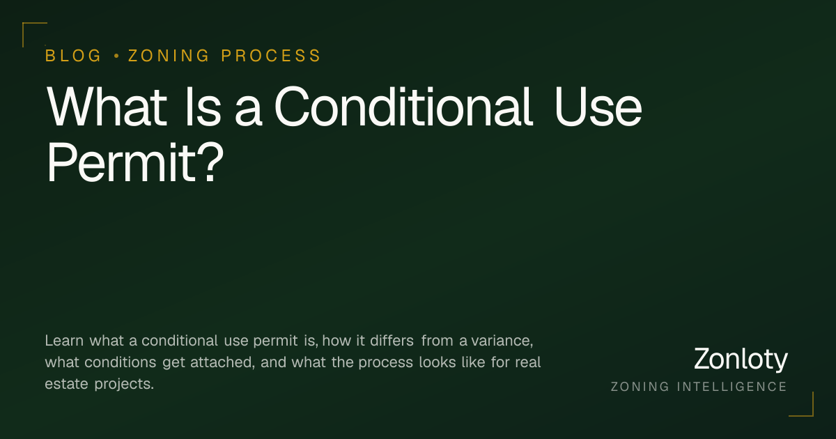 What Is a Conditional Use Permit? | Zonloty